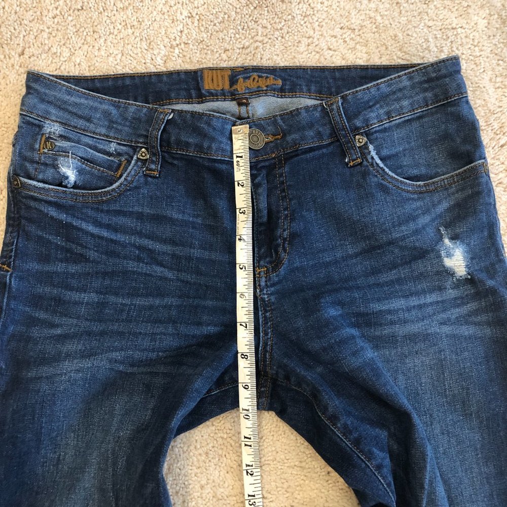 Kut From The Kloth Mid Rise Distressed Boyfriend Jeans Women's Pants - Picture 11 of 13